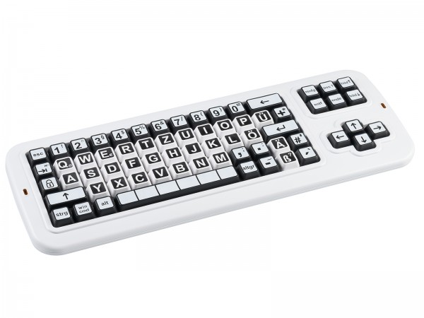 Clevy Tastatur II - QWERTy-schwarz/weiß, USB)