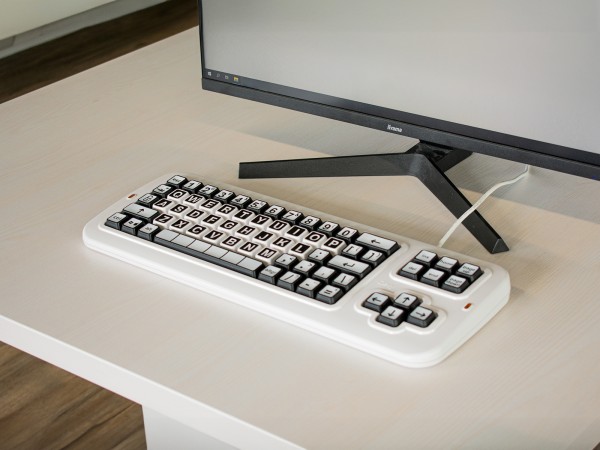 Clevy Tastatur II - QWERTy-schwarz/weiß, USB)